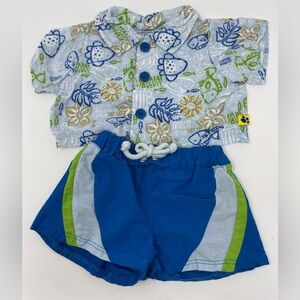 BUILD-A-BEAR: Summer Outfit - Button Down Shirt and Swim Shorts